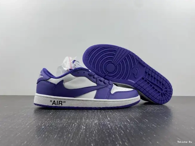 Rep TBK CUSTOM SCOTT X OFF-WHITE 1 AIR JORDAN TRAVIS DM7890-386 X 0406